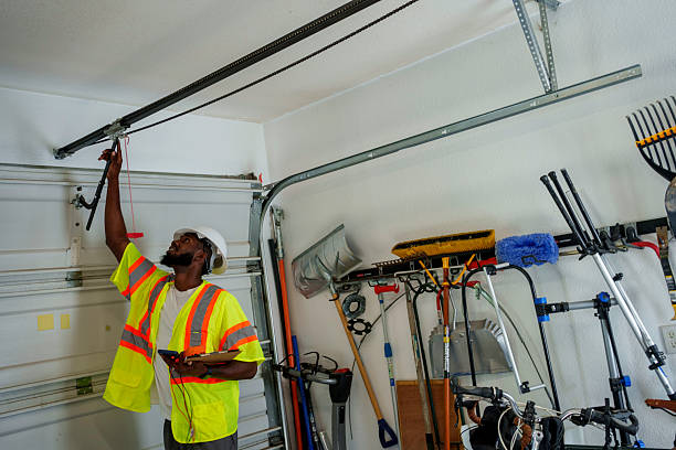 Professional Garage Door Panel Replacement technician working in Piketon, OH